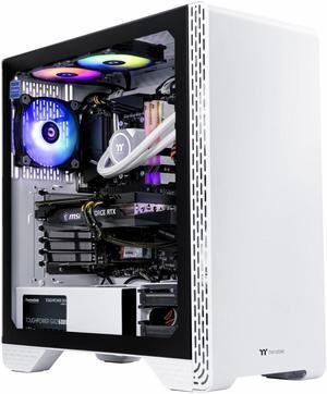 Thermaltake LCGS Glacier 460 Gaming Desktop (AMD Ryzen 5 5600X 6-core, ToughRam DDR4 3600Mhz 16GB RGB Memory, NVIDIA® GeForce RTX 4060, 1TB NVMe M.2, Wifi) S3GL-B550-460-LCS