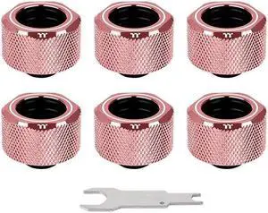 Thermaltake Pacific G1/4 PETG Tube 16mm OD Compression - Rose Gold (6-Pack Fittings) - CL-W266-CU00RG-B