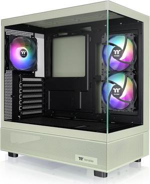 Thermaltake View 270 Plus TG ARGB Matcha Green Mid Tower EATX Case 3x120mm ARGB Fans Included Support Up to 360mm Radiator Front  Side Dual Tempered Glass Panel CA1Y700MEWN01
