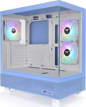 Thermaltake View 270 Plus TG ARGB Hydrangea Blue Mid Tower E-ATX Case 3x120mm ARGB Fans Included; Support Up to 360mm Radiator Front & Side Dual Tempered Glass Panel CA-1Y7-00MFWN-01