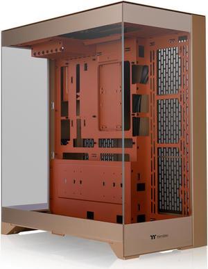 Thermaltake CTE E550 TG Gravel Sand Mid Tower ATX Case; 3 Tempered Glass Panels; Hidden-Connector Motherboard Support; Three-Way VGA Installations; Dual Chamber Design; CA-1Z8-00MGWN-00