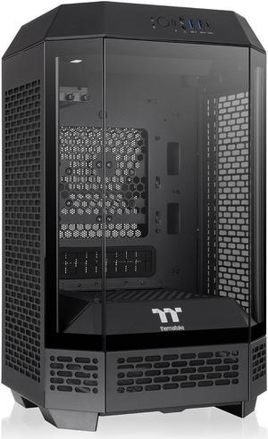 Thermaltake Tower 250 Black Mini-ITX Mini Tower 2x120mm CT Fans Included 360mm Radiator Support 360mm GPU Clearance Dual Chamber CA-1Z9-00S1WN-00