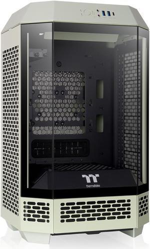 Thermaltake Tower 250 Matcha Green Mini-ITX Mini Tower 2x120mm CT Fans Included, 360mm Radiator Support 360mm GPU Clearance Dual Chamber CA-1Z9-00SEWN-00