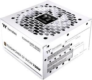 Thermaltake Toughpower GT 750W Snow ATX 3.1 Power Supply 80 Plus Gold Efficiency Smart Zero Fan Native 600W PCIe 5.1 Connector PS-TPT-0750FNFAGU-W