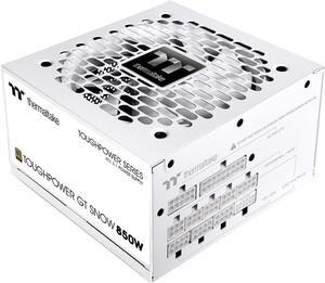 Thermaltake Toughpower GT 850W Snow ATX 3.1 Power Supply 80 Plus Gold Efficiency Smart Zero Fan Native 600W PCIe 5.1 Connector PS-TPT-0850FNFAGU-W