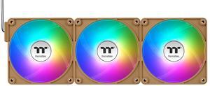 Thermaltake CT140 EX ARGB Sync PC Cooling Fan 3 Pack, PWM 500~1800 RPM, 5V Motherboard Sync, 16.8 Million Colors 9 LEDs, MagForce 2.0 Connectors, Hydraulic Bearing, Gravel Sand, CL-F218-PL14GS-A