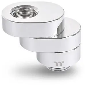 Thermaltake Pacific F-Pro 360° Degree Rotary Offset Chrome G 1/4 Thread DIY LCS Fitting CL-W437-CU00SL-A