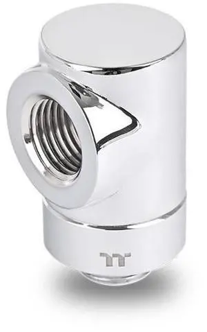 Thermaltake Pacific F-Pro 90 Degree Adapter Chrome G 1/4 Thread DIY LCS Fitting CL-W438-CU00SL-A