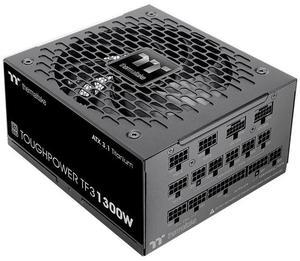 Thermaltake Toughpower TF3 1300W; 2X Native PCIe 5.1 12V-2x6; Dual-Color H++ Connectors; Etched Flat Cables; Multi/Single Rail OCM Toggle; 100% Japanese Capacitors; 80+ Titanium; PS-TPD-1300FNFATU-1