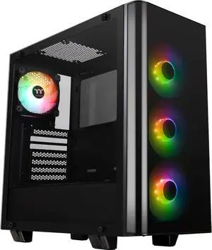 Thermaltake View 21 TG (Tempered Glass) RGB Plus PC-Case - Black, CA-1I3-00M1WN-05
