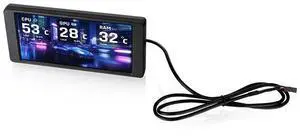 Thermaltake 6.0 Inch LCD Screen Kit; 1480x720p; TTRGBPlus 3.0 Supported; Type-C to USB (9-Pin); Standalone; Black; AC-079-OO1NAN-A1