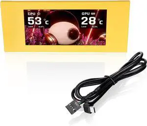 Thermaltake View 600 TG 6.0 Inch LCD Screen Panel Kit; LCD and Panel; 1480x720p; TTRGBPlus 3.0 Supported; Type-C to USB (9-Pin); Butter Caramel; AC-080-OOMNAN-A1