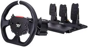 Thermaltake G6 Direct Drive Racing Wheel and Pedals Bundle; for PC; 6Nm Direct Drive; Compatible with Simulator Cockpit or Desk; Microfiber Leather Wheel; Hall Effect Pedals; Black; GRB-G6D-DGT3BB-01
