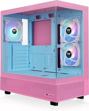 Thermaltake View 270 Plus SR TG ARGB; Mid Tower Chassis; 1xSF240 ARGB PWM Reverse Fan 1xSF120 ARGB PWM Fan; 360mm Radiator Support; 420mm GPU Clearance; Bubble Pink; CA-1Y7-00MAWN-06 Thermaltake View 270 Plus SR TG ARGB; Mid Tower Chassis; 1xSF240 ARGB PWM Reverse Fan 1xSF120 ARGB PWM Fan; 360mm Radiator Support; 420mm GPU Clearance; Bubble Pink; CA-1Y7-00MAWN-06