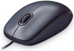 Logitech M90 3 Buttons 1000DPI 4.9 ft USB Wired Optical Sensor Mouse For Both Hands - Black