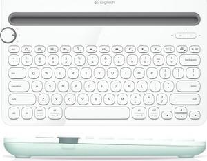 Logitech K480 Bluetooth Multi-Device Mini Wireless Desk Keyboard for Computer,Tablet and Smartphone-Black/White
