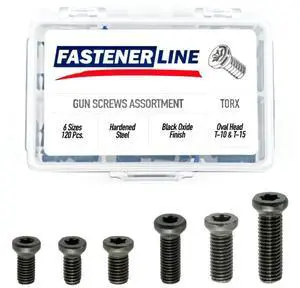 Fastener Line Small Weaver-Oval Head Torx Gunsmithing Screws Assortment, 120 Pieces
