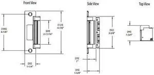 HES 4500C 630 Elec. Strike, 12/24VAC/DC, H.Duty, Fail Safe/Secure