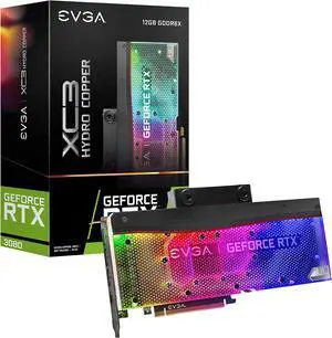 EVGA GeForce RTX 3080 12GB XC3 Ultra Hydro Copper Gaming, 12G-P5-4869-KL, 12GB GDDR6X, ARGB LED, Metal Backplate, LHR