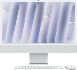 Apple 2024 iMac All-in-One Desktop Computer with M4 chip with 10-core CPU and 10-core GPU 24-inch Retina Display 24GB Memory 512GB SSD Storage Silver 512GB