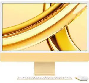 Apple 2023 iMac All-in-One Desktop Computer with M3 chip: 8-core CPU  10-core GPU  24-inch Retina Display  8GB Memory  256GB SSD  Yellow