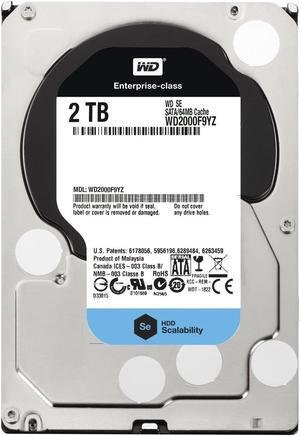 WD WD2000FYYZ 2 TB Enterprise Hard Drive - 3.5 Inch, 7200 RPM, SATA III, 64 MB Cache