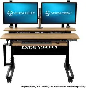 VersaDesk® Foundry Bench® 48" x 30" Portable Height Adjustable Standing Desk Workstation with USB Charging