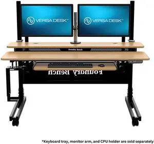 VersaDesk® Foundry Bench® 60" x 30" Portable Height Adjustable Standing Desk Workstation with USB Charging