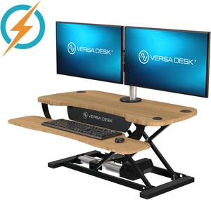 VersaDesk® 36" x 24" PowerPro Electric Height Adjustable Standing Desk Converter for Dual Monitors & Laptop Workstations with USB Charging Port Bamboo/Black VersaDesk® 36" x 24" PowerPro Electric Height Adjustable Standing Desk Converter for Dual Monitors & Laptop Workstations with USB Charging Port Bamboo/Black