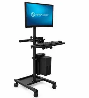 VersaDesk Deluxe Diagnostic Fusion Cart Mobile Computer Workstation with Adjustable Monitor Arm, Keyboard Tray & CPU Holder VersaDesk Deluxe Diagnostic Fusion Cart Mobile Computer Workstation with Adjustable Monitor Arm, Keyboard Tray & CPU Holder