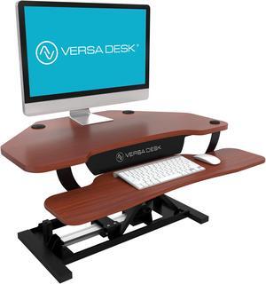 VersaDesk® PowerPro® 36" x 31" Corner Electric Standing Desk Converter with USB Charging Port Cherry VersaDesk® PowerPro® 36" x 31" Corner Electric Standing Desk Converter with USB Charging Port Cherry