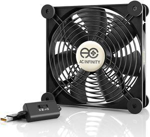 AC Infinity MULTIFAN S4, Quiet 140mm USB Fan for Receiver DVR Playstation Xbox Computer Cabinet Cooling