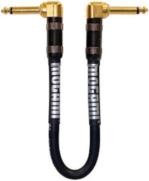 Mogami Platinum Guitar-1.5RR Pedal/Effects Cable, Gold 1/4" TS Right Angle Plugs, 18"