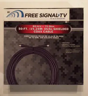 50' Premium RG-6 RF Cable