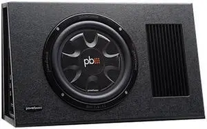 PowerBass Autosound PSAWB101T - 10" Thin Single Amplified 4 Ohm Loaded Enclosure, 350W