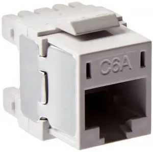 Hubbell HJ6AW Jack, CAT6A, Universal, White (Pack of 25)