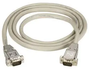 black box 10-ft rs232 shielded cable metal hood db9 male/male