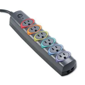 SmartSockets 6-Outlet, 6-Foot Cord, & 670 Joules Basic Surge Protector (K62146NA) SmartSockets 6-Outlet, 6-Foot Cord, & 670 Joules Basic Surge Protector (K62146NA)
