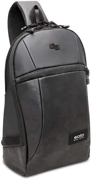 Solo New York Tablet Sling Bag for Women & Men - Crossbody Bag for Travel, Walking, & Hiking, Adjustable Shoulder Strap, RFID Protection, Fits 12.9" Tablets - GLHF, Black