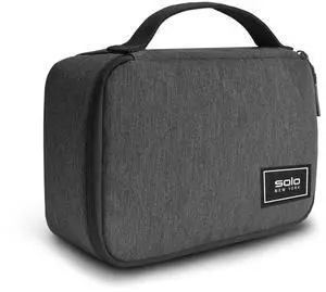 Solo New York RFID Tech Case - Electronics Organizer, Tech Accessories Pouch for Travel, Small Gadget Bag for Cords, RFID Data Protection for ID & Passport, Sturdy Carrying Handle - Bridge, Gray