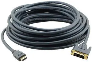 Kramer Electronics C-HM/DM-6 1.82 m HDMI DVI-D HDMI DVI  DVI Cable (6ft, Black, DVI-D Male, Gold)