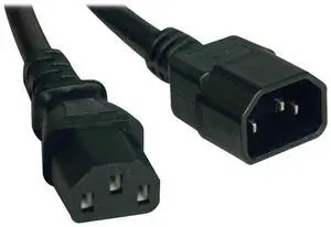 Tripp Lite 4' C13 to C14 13A 250V 16 AWG Computer Power Cable Black P00400413A