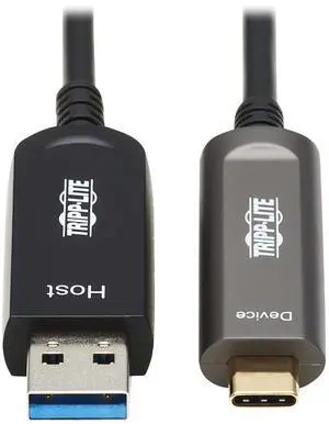 Tripp Lite Long Distance USB-A to USB-C Cable, 66 Feet / 20 Meters, 10 Gbps Data, Charging , Fiber Active Cable, Supports only USB 3.2 Gen 2, Male-to-Male, 3-Year Warranty (U428F-20M-D3) Tripp Lite Long Distance USB-A to USB-C Cable, 66 Feet / 20 Meters, 10 Gbps Data, Charging , Fiber Active Cable, Supports only USB 3.2 Gen 2, Male-to-Male, 3-Year Warranty (U428F-20M-D3)