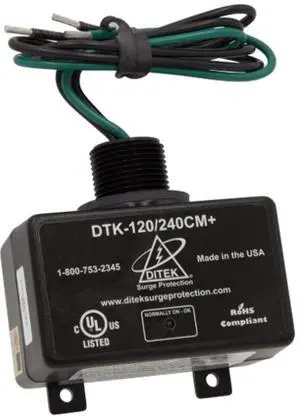 DTK-120/240CM+ Surge ARRESTOR, Parallel Protector, Multi-Purpose, NEMA 4X, UL1449 Listed, SPD, Type 1, 2W(+G), 120/240VAC DTK-120/240CM+ Surge ARRESTOR, Parallel Protector, Multi-Purpose, NEMA 4X, UL1449 Listed, SPD, Type 1, 2W(+G), 120/240VAC