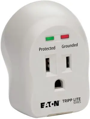 Eaton SPIKECUBE Single Outlet Surge Protector Power Strip, 600 Joule Rating, Diagnostic LEDs, Portable Direct Plug-in Outlet Extender, Manufacturer's & $5,000 Insurance Eaton SPIKECUBE Single Outlet Surge Protector Power Strip, 600 Joule Rating, Diagnostic LEDs, Portable Direct Plug-in Outlet Extender, Manufacturer's & $5,000 Insurance