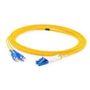 2m LC (Male) to SC (Male) Yellow OS2 Duplex Fiber OFNR (Riser-Rated) Patch Cable 2m LC (Male) to SC (Male) Yellow OS2 Duplex Fiber OFNR (Riser-Rated) Patch Cable