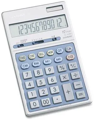 Sharp EL339HB Semi-Desk Executive Metal Top 12-Digit Calculator