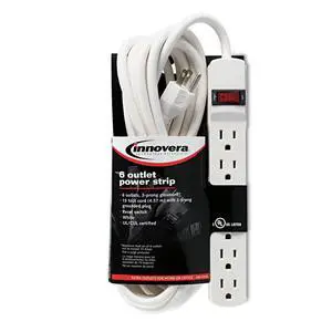 73315 Six-Outlet Power Strip, 15-Foot Cord, 1-15/16 x 10-3/16 x 1-3/16, Ivory 73315 Six-Outlet Power Strip, 15-Foot Cord, 1-15/16 x 10-3/16 x 1-3/16, Ivory
