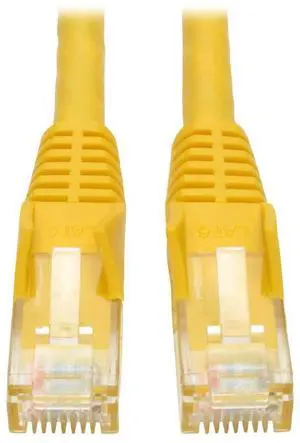Tripp Lite Cat6 Gigabit Snagless Molded Patch Cable (RJ45 M/M) - Yellow, 25-ft.(N201-025-YW)