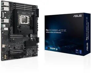 ASUS Pro WS W880-ACE SE Intel® Core Ultra Processor (Series 2) LGA 1851 ATX Motherboard, 8+1+2+2 Power Stages, PCIe® 5.0 Ready for Next-gen GPUs, DDR5, Thunderbolt 4 Type-C®, 2X 2.5 GbE LAN, 4X M.2